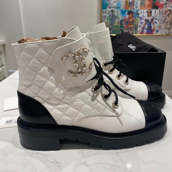 Chanel Shiny Calfskin Boots - Picture 3 of 10